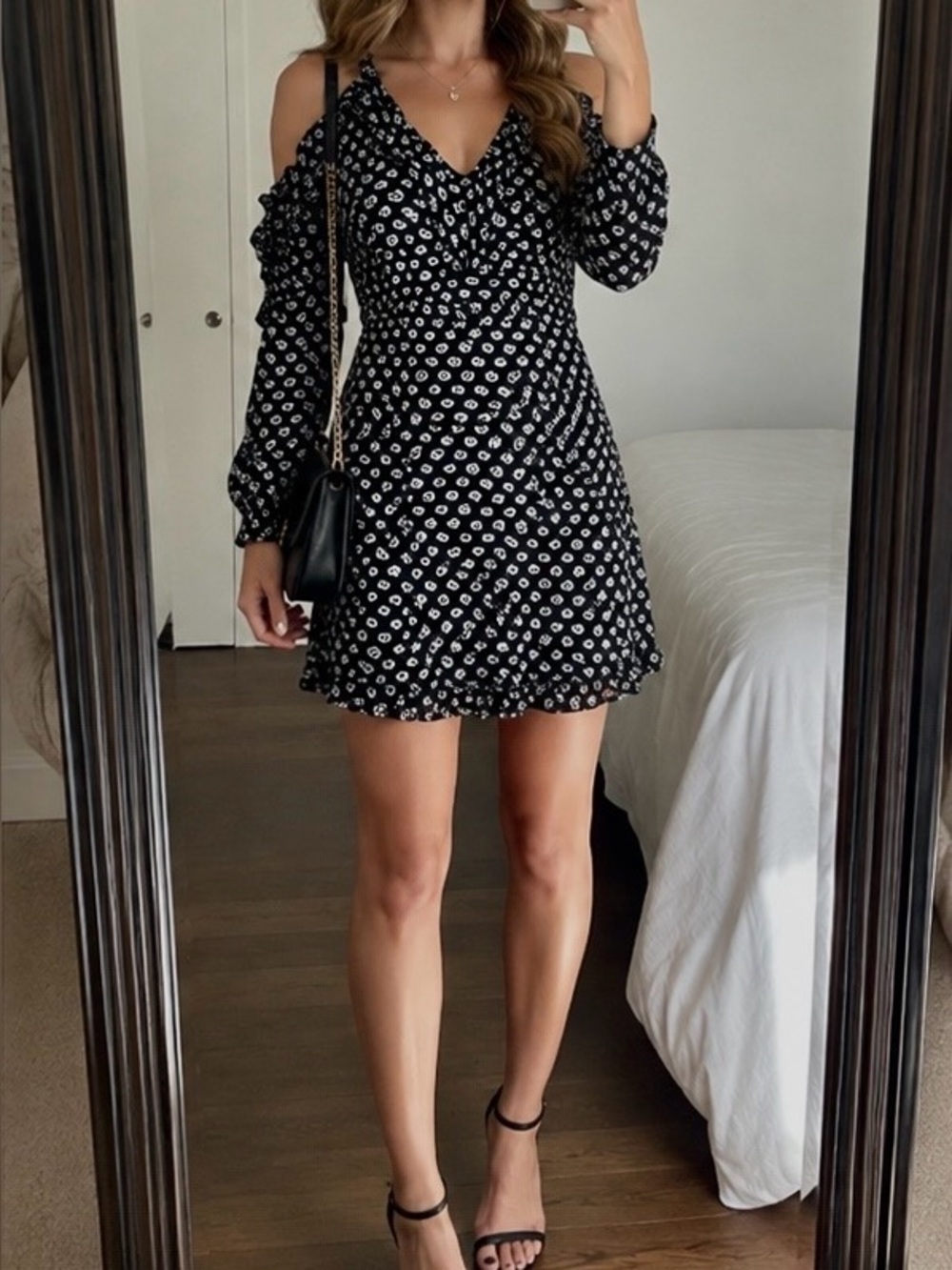 Cold-Shoulder Mini Dress